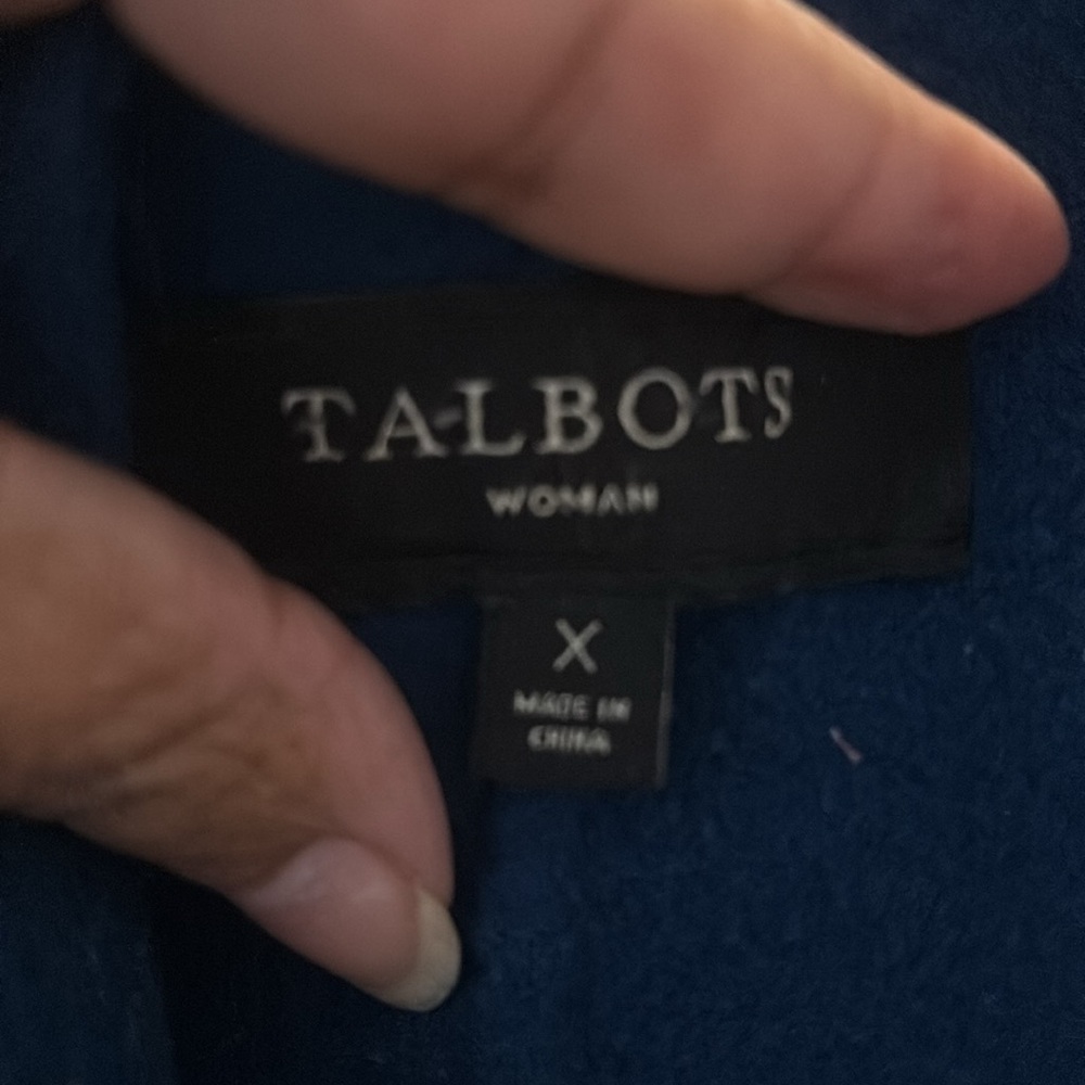 Talbots Dark Blue Women's Cape Jacket - Picture 3 of 5